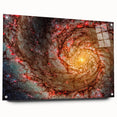 Fiery Spiral Galaxy Wall Art: Cosmic Nebula & Space Canvas Prints