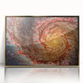 Fiery Spiral Galaxy Wall Art: Cosmic Nebula & Space Canvas Prints