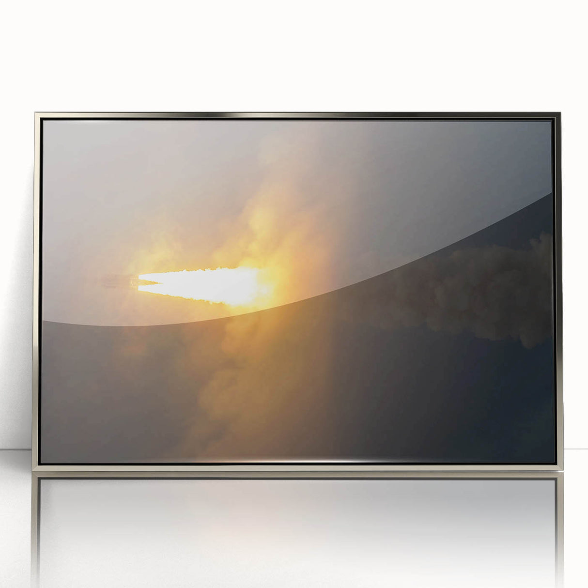Rocket Launch Burst - Dynamic Space Missions Wall Art for Space Lovers