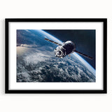Satellite Orbit Over Earth - Stunning NASA Space Missions Wall Art