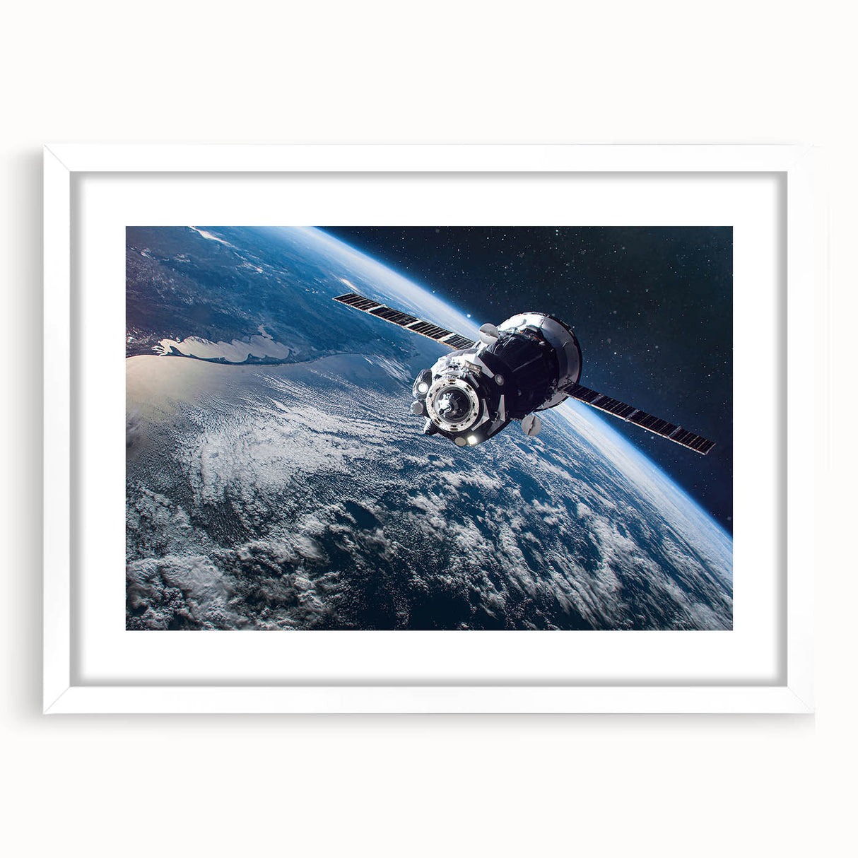 Satellite Orbit Over Earth - Stunning NASA Space Missions Wall Art