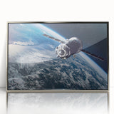 Satellite Orbit Over Earth - Stunning NASA Space Missions Wall Art