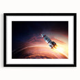 Rocket Launch Over Earth - Captivating NASA Space Missions Wall Art