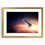Rocket Launch Over Earth - Captivating NASA Space Missions Wall Art