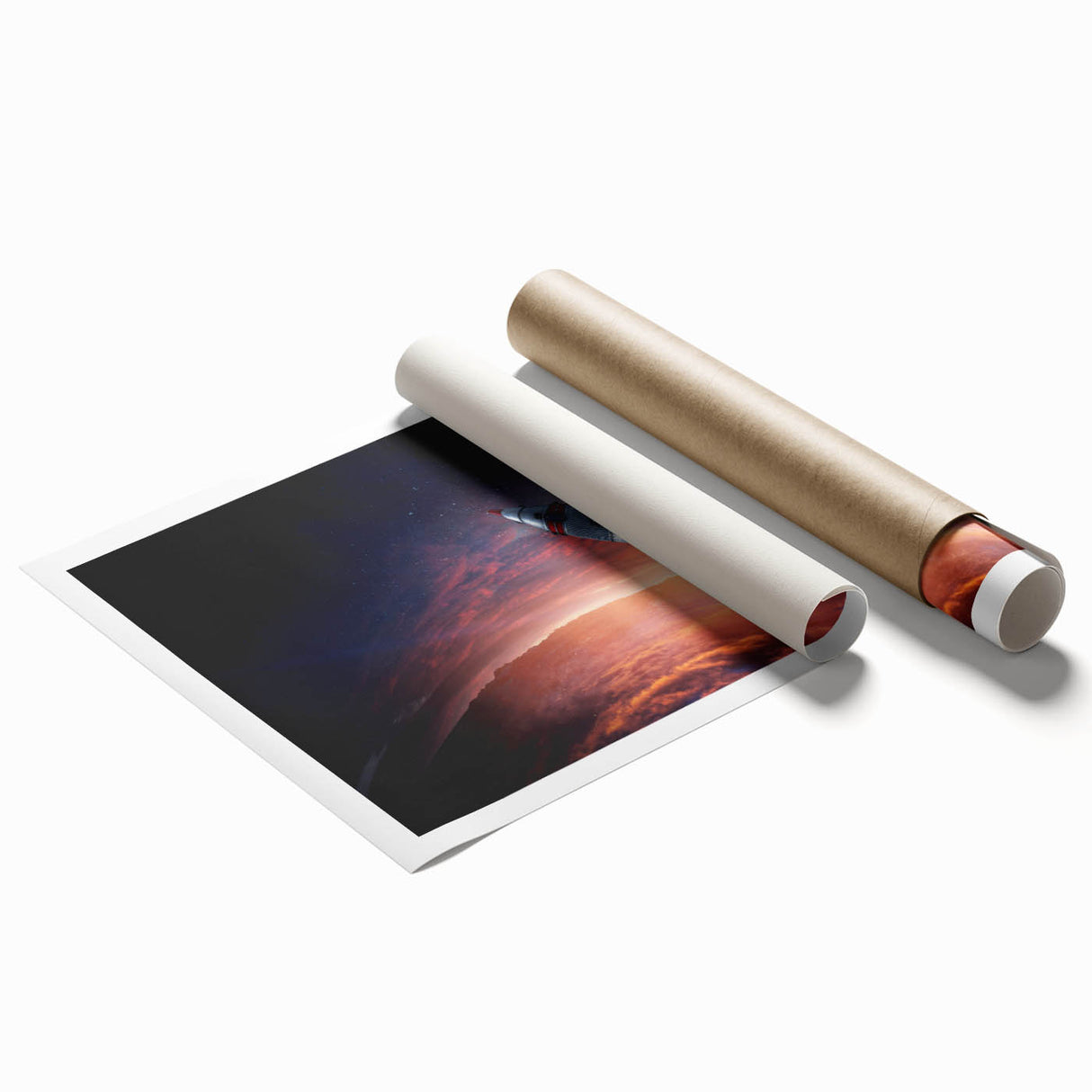 Rocket Launch Over Earth - Captivating NASA Space Missions Wall Art
