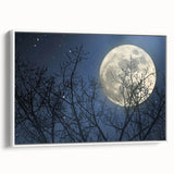 Stunning Moonlit Night Canvas – Celestial Decor with Lunar Phases