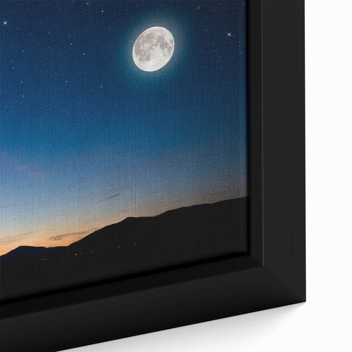 Tranquil Moon Over Horizon – Stunning Celestial Canvas for Home Decor