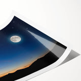 Tranquil Moon Over Horizon – Stunning Celestial Canvas for Home Decor