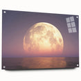 Mesmerizing Full Moon Over Ocean – Tranquil Celestial Wall Art Decor