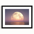 Mesmerizing Full Moon Over Ocean – Tranquil Celestial Wall Art Decor