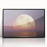 Mesmerizing Full Moon Over Ocean – Tranquil Celestial Wall Art Decor