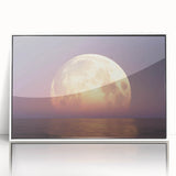 Mesmerizing Full Moon Over Ocean – Tranquil Celestial Wall Art Decor