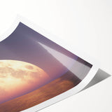 Mesmerizing Full Moon Over Ocean – Tranquil Celestial Wall Art Decor