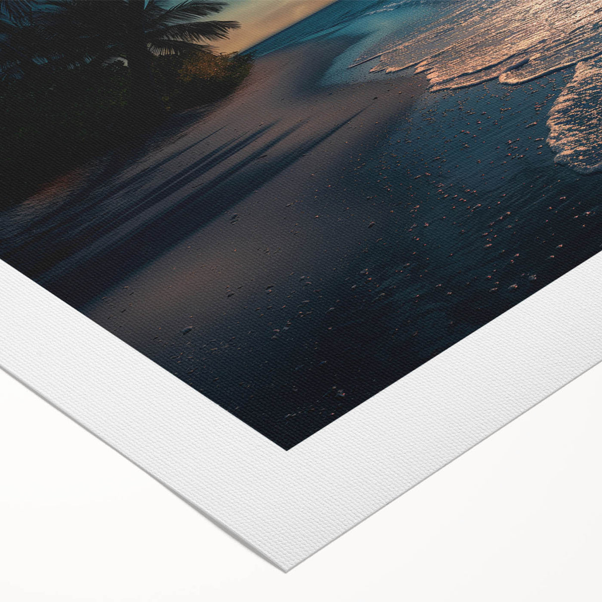 Moonlit Beach with Starry Sky – Tranquil Celestial Wall Art Decor
