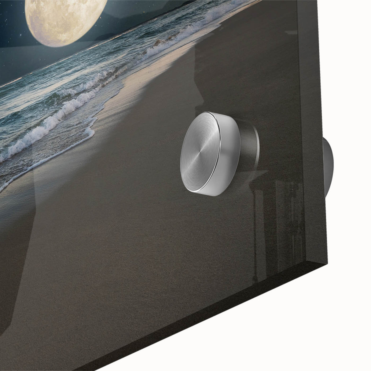 Full Moon Over Ocean Waves – Tranquil Celestial Wall Art for Home