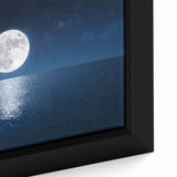 Moon Over Calm Ocean – Peaceful Celestial Wall Art for Home Decor