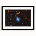 Glowing Blue Nebula Wall Art | Space Canvas Prints | Cosmic Decor