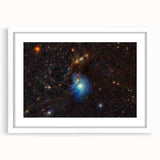 Glowing Blue Nebula Wall Art | Space Canvas Prints | Cosmic Decor