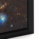 Glowing Blue Nebula Wall Art | Space Canvas Prints | Cosmic Decor