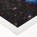 Glowing Blue Nebula Wall Art | Space Canvas Prints | Cosmic Decor