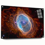 Radiant Blue Nebula Wall Art | Space Canvas Prints | Cosmic Decor