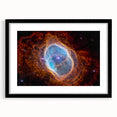 Radiant Blue Nebula Wall Art | Space Canvas Prints | Cosmic Decor