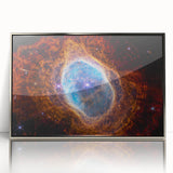 Radiant Blue Nebula Wall Art | Space Canvas Prints | Cosmic Decor