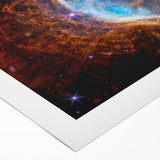 Radiant Blue Nebula Wall Art | Space Canvas Prints | Cosmic Decor