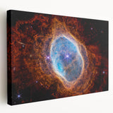 Radiant Blue Nebula Wall Art | Space Canvas Prints | Cosmic Decor