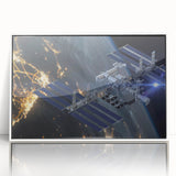 Stunning Satellite in Orbit - Cosmic Wall Decor Space-Themed Canvas Art