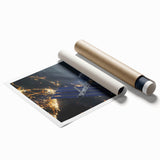 Stunning Satellite in Orbit - Cosmic Wall Decor Space-Themed Canvas Art