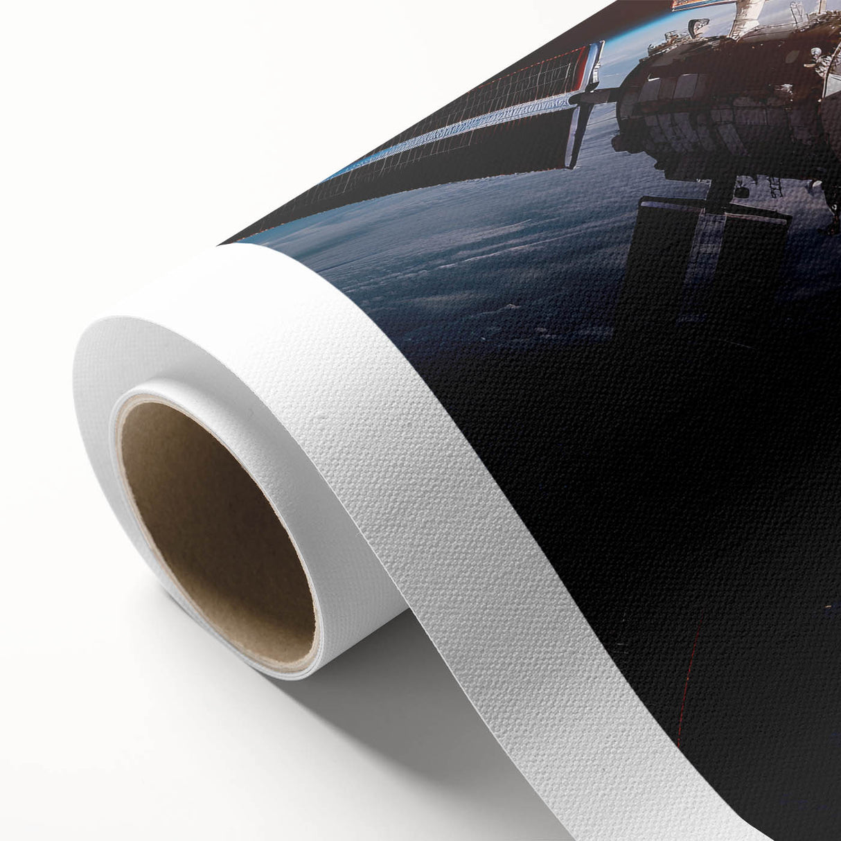 Satellite Over Earth with Sunrise - Stunning Cosmic Wall Art Decor