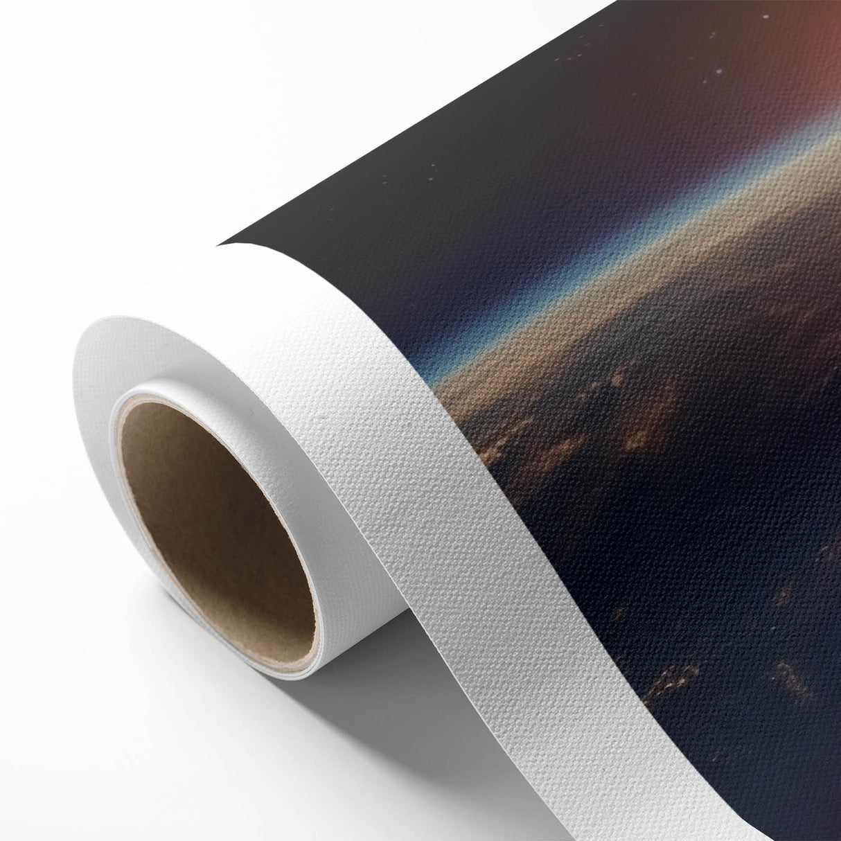 Satellite at Sunrise Over Earth - Stunning Cosmic Wall Decor Art