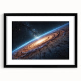 Spiral Galaxy Edge Art - Cosmic Space-Themed Stellar Wall Decor Print