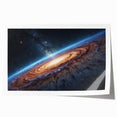 Spiral Galaxy Edge Art - Cosmic Space-Themed Stellar Wall Decor Print