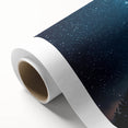 Starry Night Sky Over Forest Art - Cosmic Wall Decor for Nature Lovers