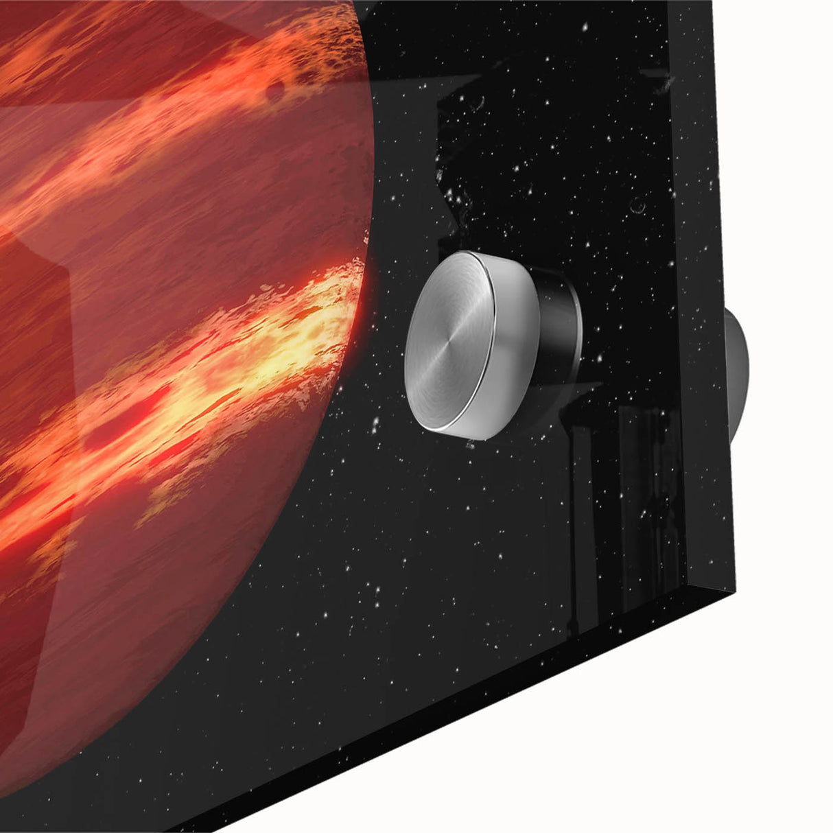 Red Gas Giant Planet Art - Cosmic Space-Themed Wall Decor for Homes