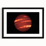 Red Gas Giant Planet Art - Cosmic Space-Themed Wall Decor for Homes
