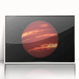 Red Gas Giant Planet Art - Cosmic Space-Themed Wall Decor for Homes