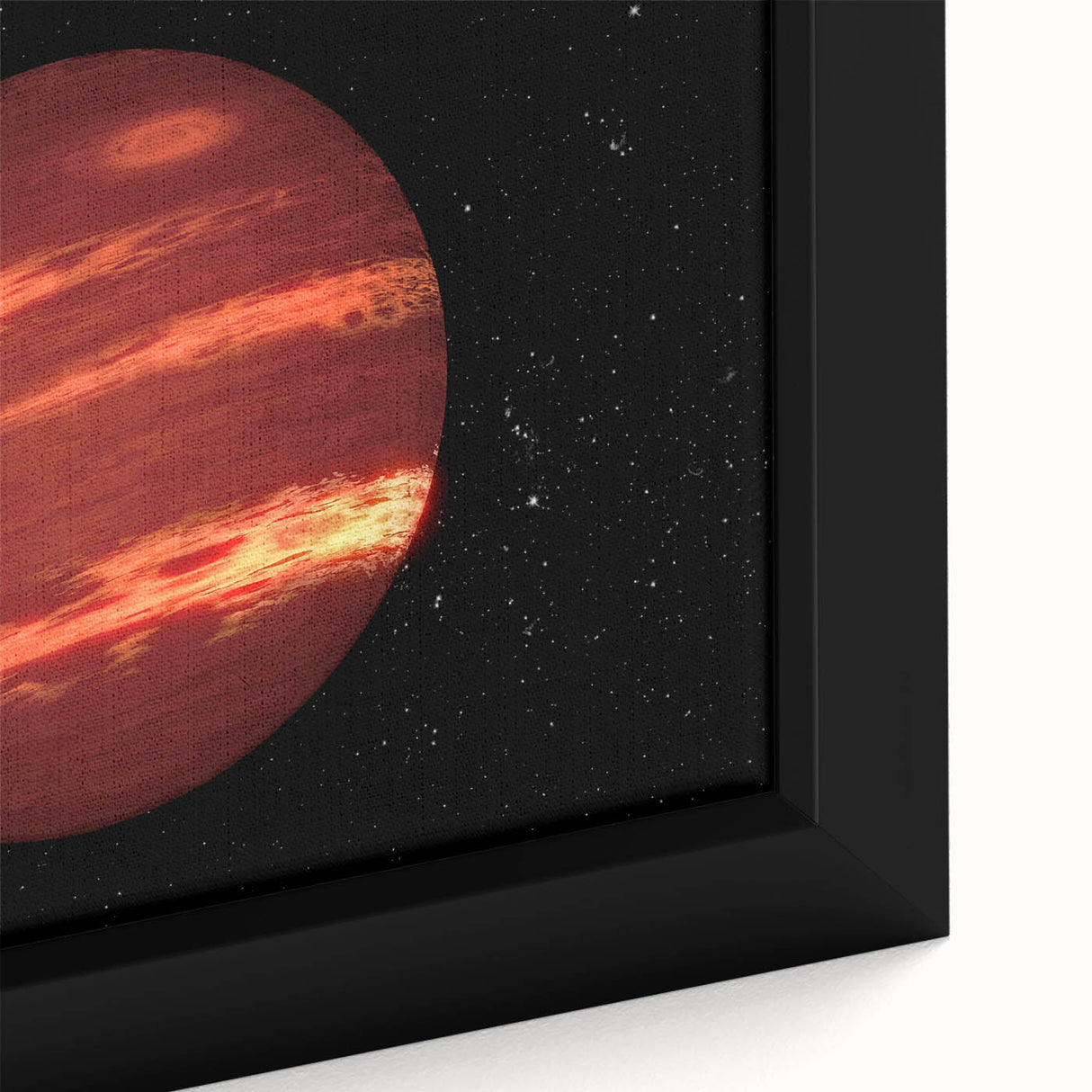 Red Gas Giant Planet Art - Cosmic Space-Themed Wall Decor for Homes