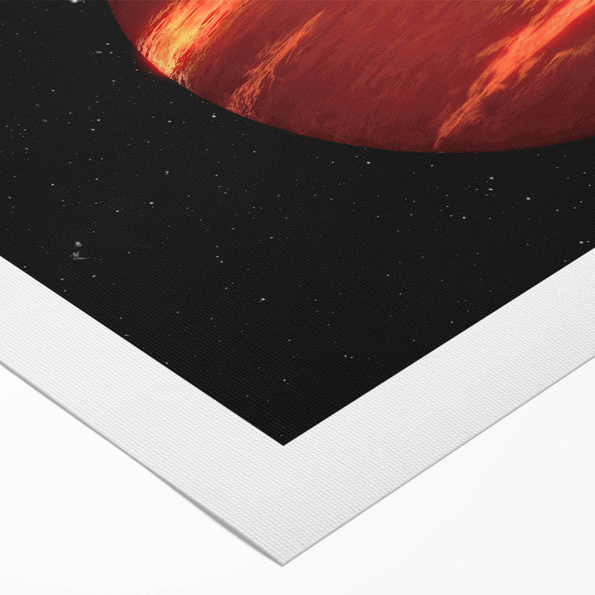 Red Gas Giant Planet Art - Cosmic Space-Themed Wall Decor for Homes