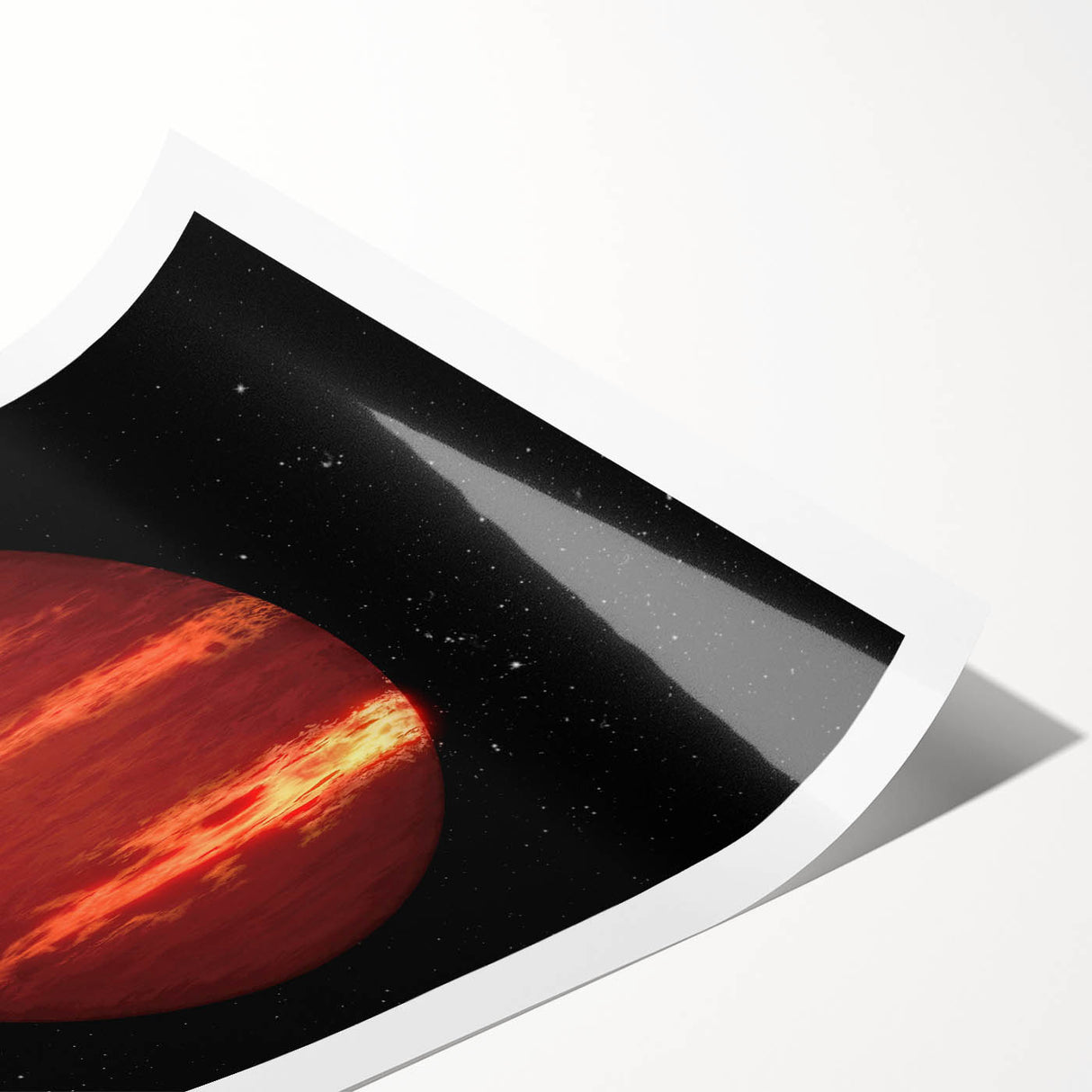 Red Gas Giant Planet Art - Cosmic Space-Themed Wall Decor for Homes