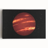 Red Gas Giant Planet Art - Cosmic Space-Themed Wall Decor for Homes