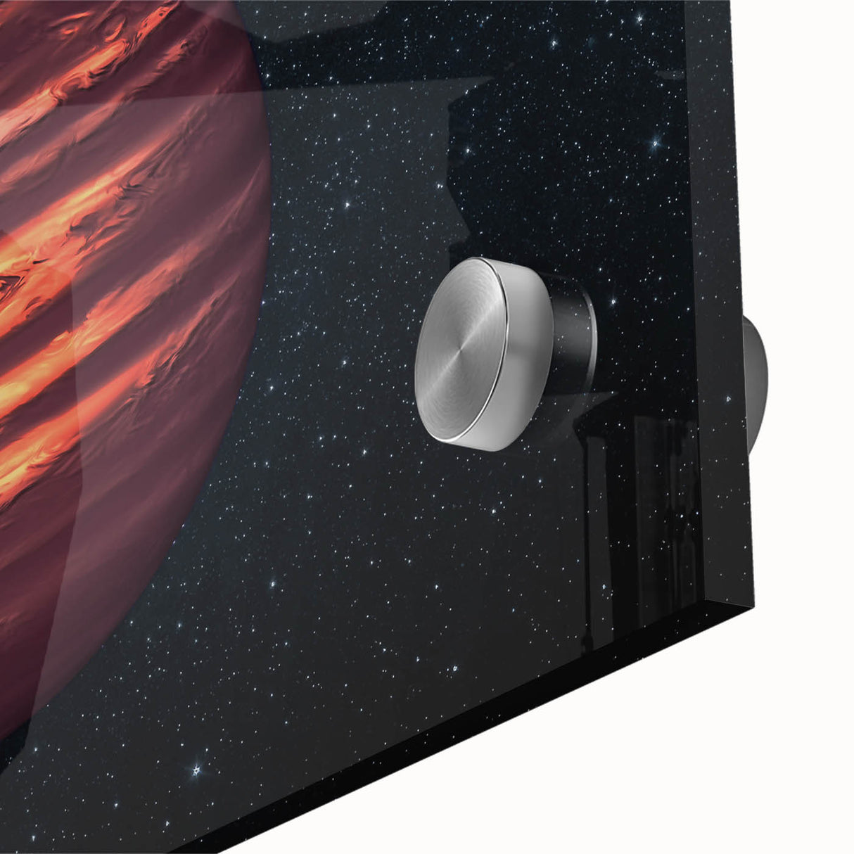 Fiery Red Gas Planet Art - Cosmic Space-Themed Wall Decor for Homes