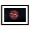 Fiery Red Gas Planet Art - Cosmic Space-Themed Wall Decor for Homes