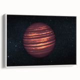 Fiery Red Gas Planet Art - Cosmic Space-Themed Wall Decor for Homes