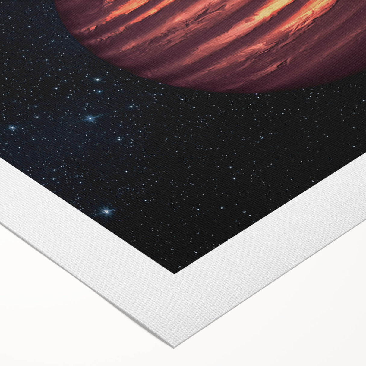 Fiery Red Gas Planet Art - Cosmic Space-Themed Wall Decor for Homes