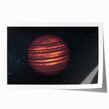 Fiery Red Gas Planet Art - Cosmic Space-Themed Wall Decor for Homes