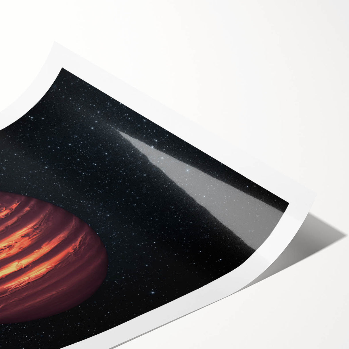 Fiery Red Gas Planet Art - Cosmic Space-Themed Wall Decor for Homes