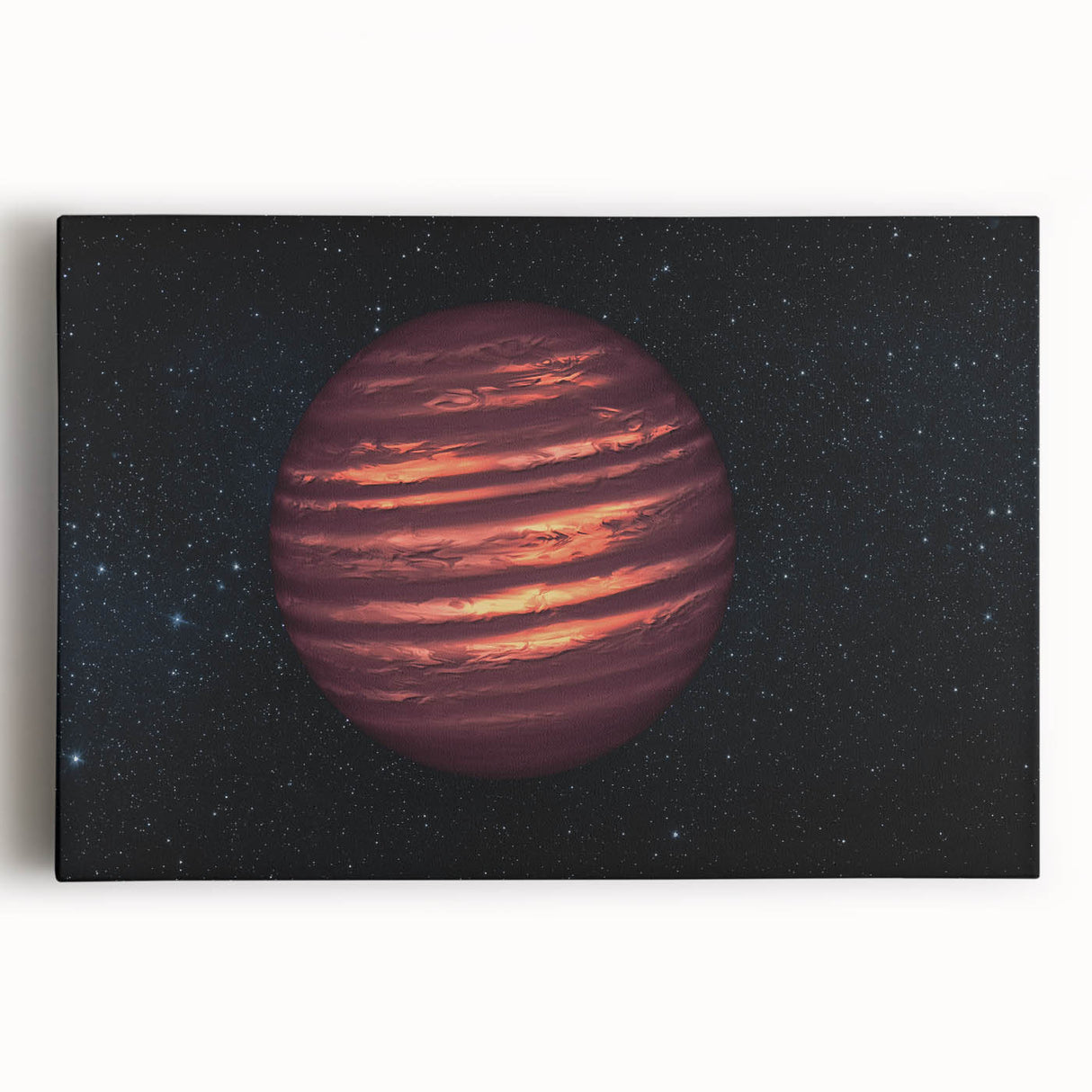 Fiery Red Gas Planet Art - Cosmic Space-Themed Wall Decor for Homes